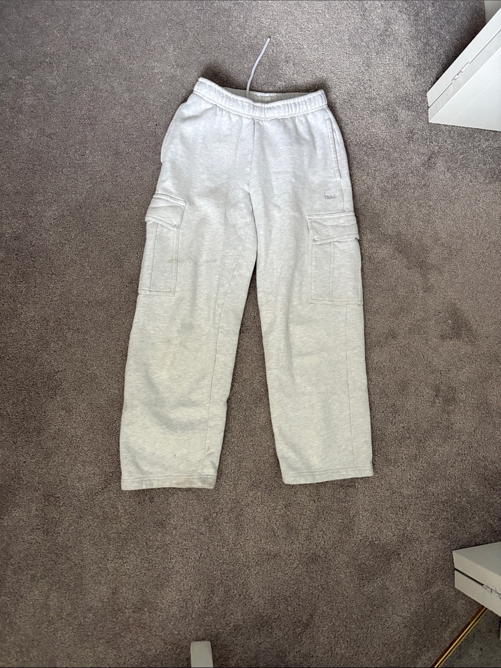 TNA Light Gray Cargo Joggers